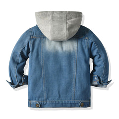 Children's Hooded Fashion Casual Two-piece Denim Jacket