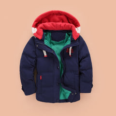 Thickening down jacket for boys and girls