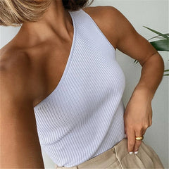 American Style Women's Summer Oblique Shoulder Vest