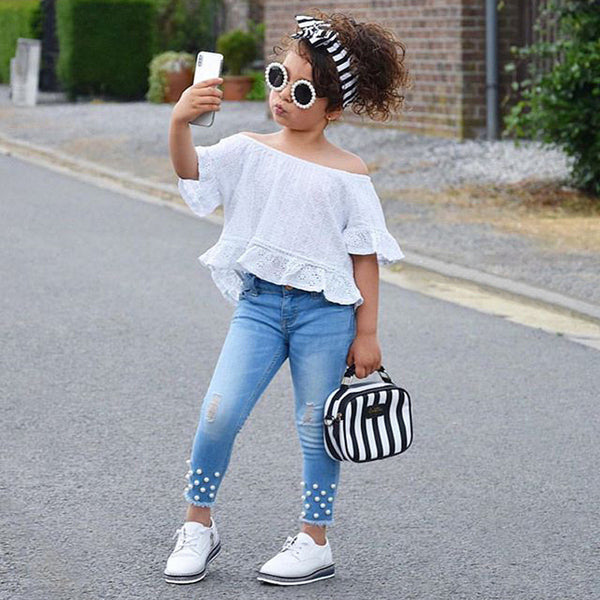 Stylish Shorts Girls Shirt & Jeans