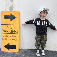 Boys Patchwork pullover sweater