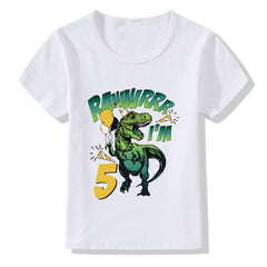 Birthday T-Shirts for Children 1-9 Years Age for Boys & Girls