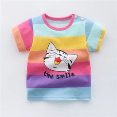 100% Cotton Knitted Kids Rainbow T-Shirt