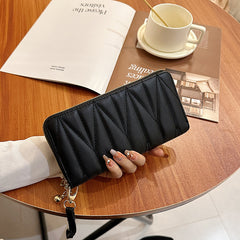 Rhombus Wallet Women's Long American Fashion