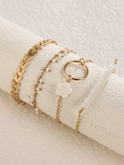 American Style Metal Bracelet 4-piece Set Bracelet