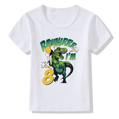 Birthday T-Shirts for Children 1-9 Years Age for Boys & Girls