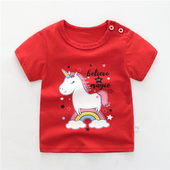 100% Cotton Knitted Kids Rainbow T-Shirt