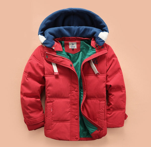 Thickening down jacket for boys and girls