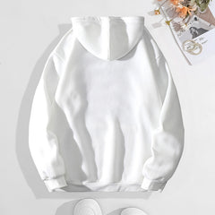 Casual Heel Wrapped Collar Fleece Letter-printing Printed Hoodie Loose