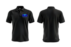 RR Trade School 100% Cotton Black Pique Polo Shirt