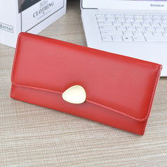 Women's Long Wallet Soft Leather  Handbag with Multi-card-slot