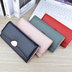 Women's Long Wallet Soft Leather  Handbag with Multi-card-slot