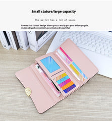 Women's Long Wallet Soft Leather  Handbag with Multi-card-slot