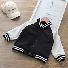 Handsome Boys Baseball Uniform Stand Collar Jacket