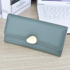 Women's Long Wallet Soft Leather  Handbag with Multi-card-slot