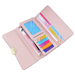 Women's Long Wallet Soft Leather  Handbag with Multi-card-slot