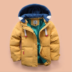Thickening down jacket for boys and girls