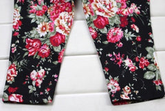 Little cute girls floral three-piece