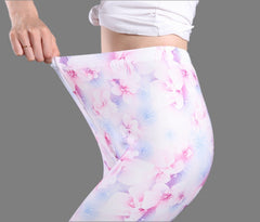 Milk Silk Printed Leggings For Women (Spring And Summer)