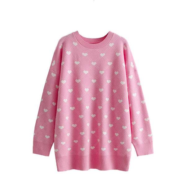 Sweater Mid-length Sweater Love Jacquard