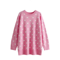 Sweater Mid-length Sweater Love Jacquard