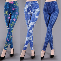 Milk Silk Printed Leggings For Women (Spring And Summer)