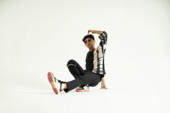 Black and white Tie & dye, Texture fabric, Baggy T-Shirt, 3/4 Sleeves and Crew Neck