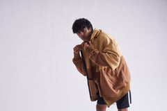 Fleece Hood With Combination Of Two Color