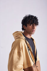 Fleece Hood With Combination Of Two Color