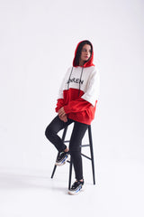 Baggy Hood Style With Combination Of Two Color For ladies