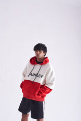 Baggy Fleece Hood Style With Combination Of Two Color