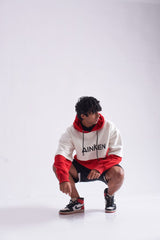 Baggy Fleece Hood Style With Combination Of Two Color