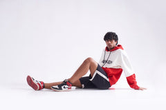 Baggy Fleece Hood Style With Combination Of Two Color