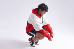 Baggy Fleece Hood Style With Combination Of Two Color