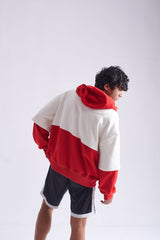 Baggy Fleece Hood Style With Combination Of Two Color