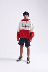 Baggy Fleece Hood Style With Combination Of Two Color