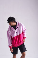 Fleece Hood Style With Combination Of Two Color