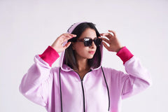Hood Style With Combination Of Two Color For Ladies