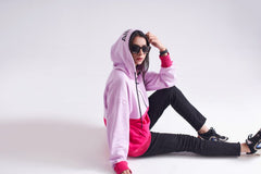Hood Style With Combination Of Two Color For Ladies