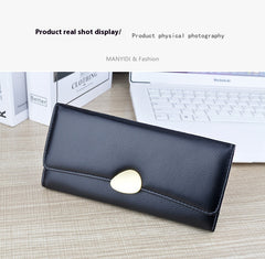 Women's Long Wallet Soft Leather  Handbag with Multi-card-slot