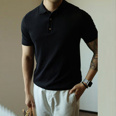 Men's Slim Fit Casual American Retro Fashion Minimalism T-shirt