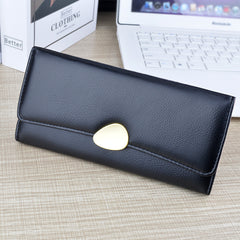 Women's Long Wallet Soft Leather  Handbag with Multi-card-slot